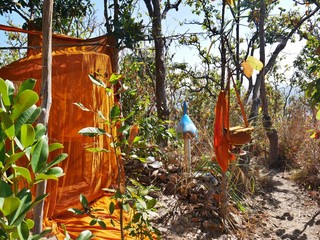 Monks Camp on a hidden rock in Chiang Mai, Thailand