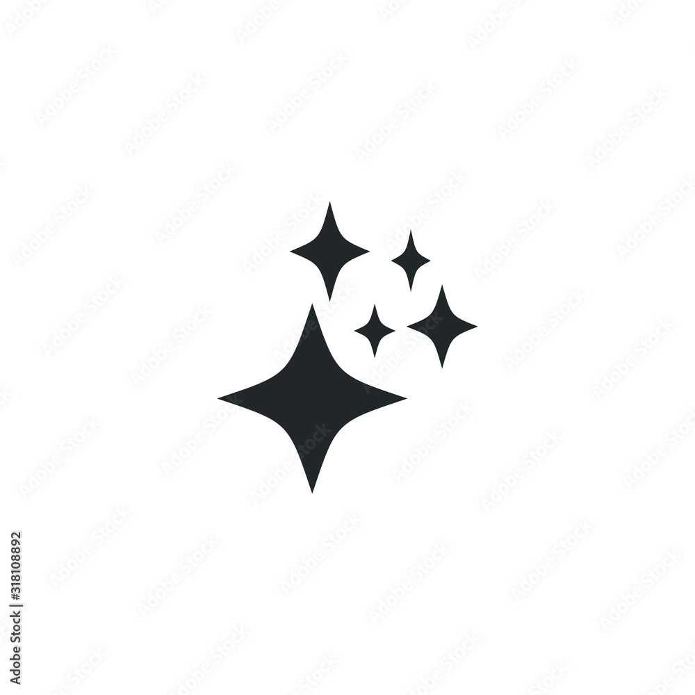 Poster Shine icon template color editable. Shine symbol vector sign isolated on white background illustration for graphic and web design.