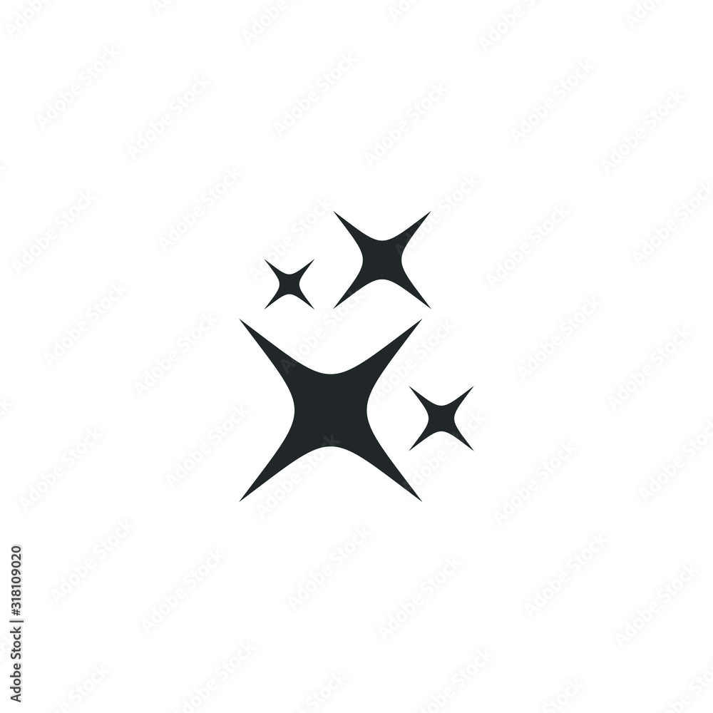 Poster shine icon template color editable. shine symbol vector sign isolated on white background illustrati