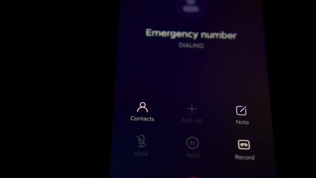 Dialing Emergency Number 911 Phone
