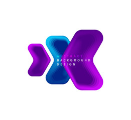 Vector arrow geometric banner created with blend color shapes effects. Trendy simple button, icon or business branding logo template, minimal style. Illustration For Wallpaper, Banner, Background