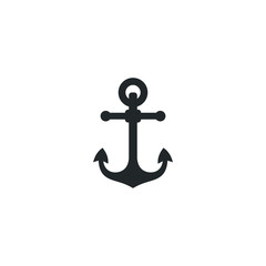 Anchor icon template color editable. boat pirate helm Nautical maritime symbol vector sign isolated on white background illustration for graphic and web design.