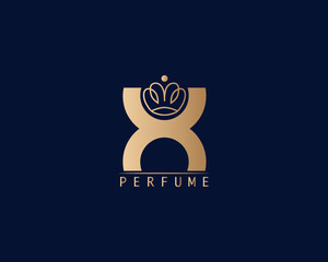 Luxury Letter  perfume logo design and also symbol and icon. this logo is designed for your perfume fragrance, smell, essence, scent.