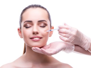 Woman in beauty concept having botex facelift