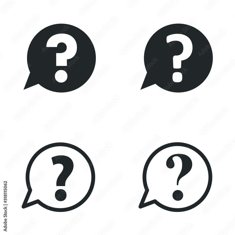 Poster Help Sign icon template color editable. Question symbol vector sign isolated on white background illustration for graphic and web design.