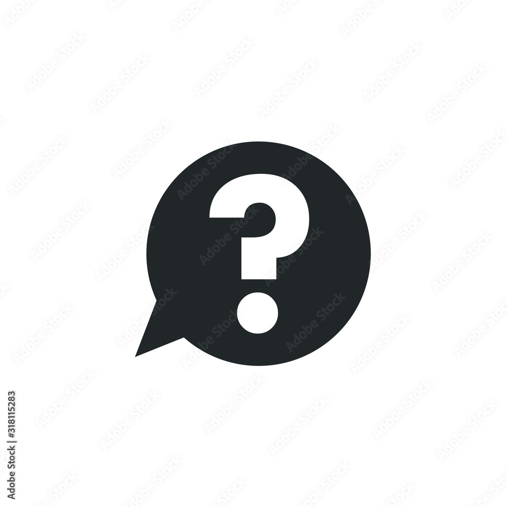 Leinwandbilder help sign icon template color editable. question symbol vector sign isolated on white background ill