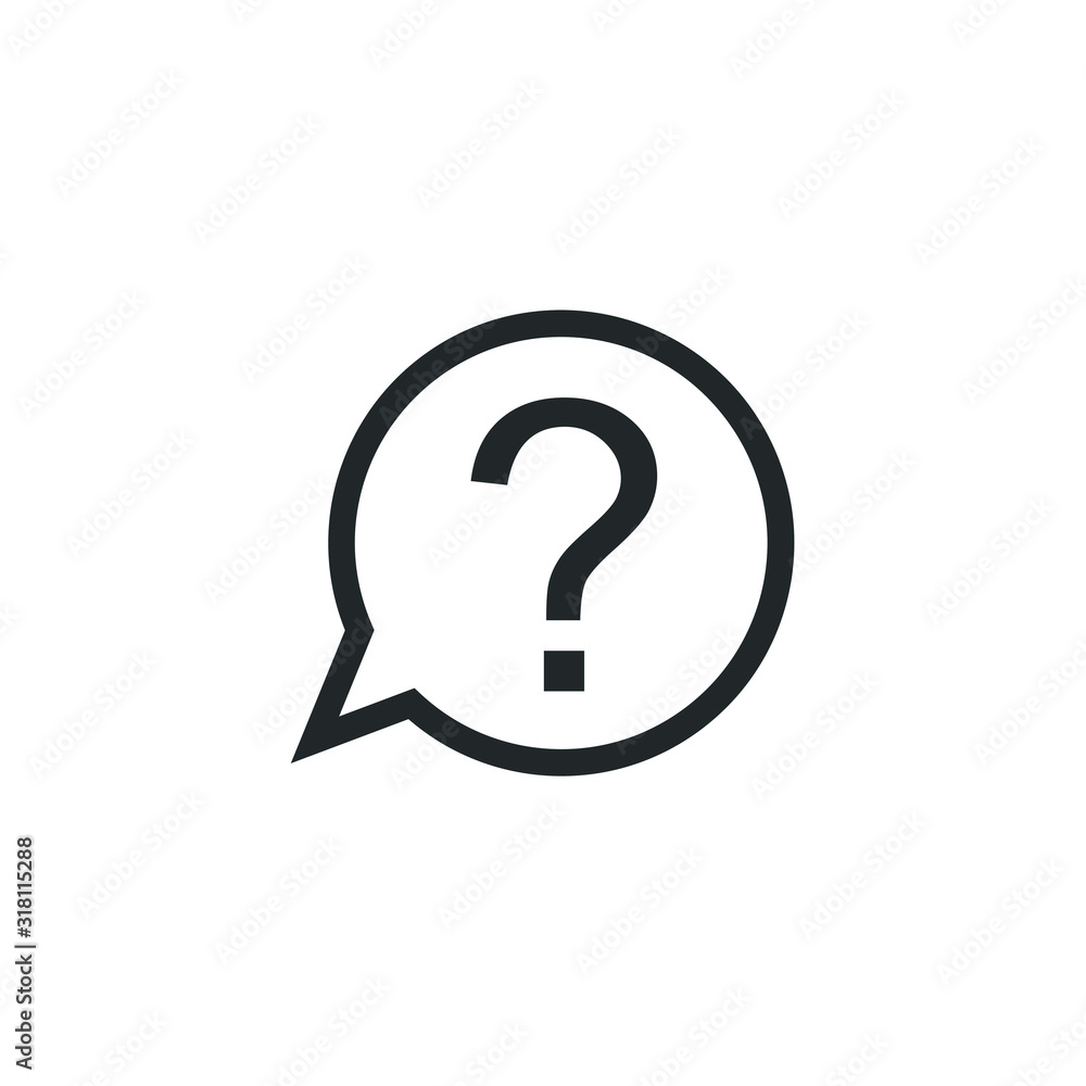 Poster Help Sign icon template color editable. Question symbol vector sign isolated on white background illustration for graphic and web design.