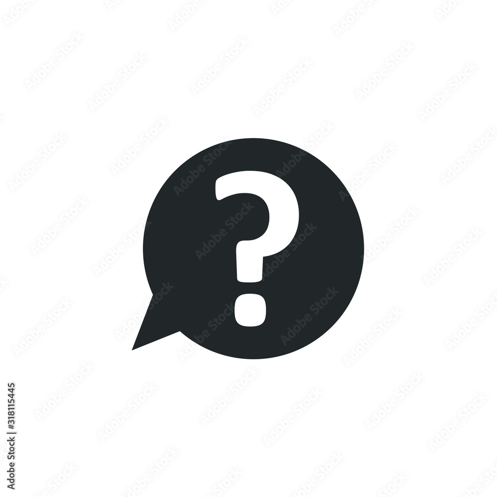 Aufkleber help sign icon template color editable. question symbol vector sign isolated on white background ill