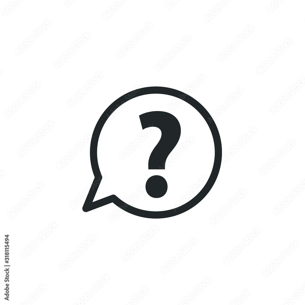 Poster Help Sign icon template color editable. Question symbol vector sign isolated on white background illustration for graphic and web design.