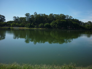 Obraz premium Ibirapuera Park is an urban park in the city of São Paulo, Brazil. In 2017, it was the most visited park in Latin America, with approximately 14 million visits, in addition to being one of the most ph