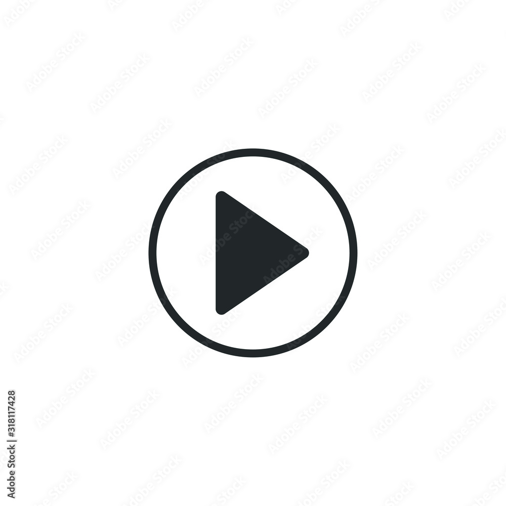 Poster play buttons icon template color editable. play buttons symbol vector sign isolated on white background illustration for graphic and web design.