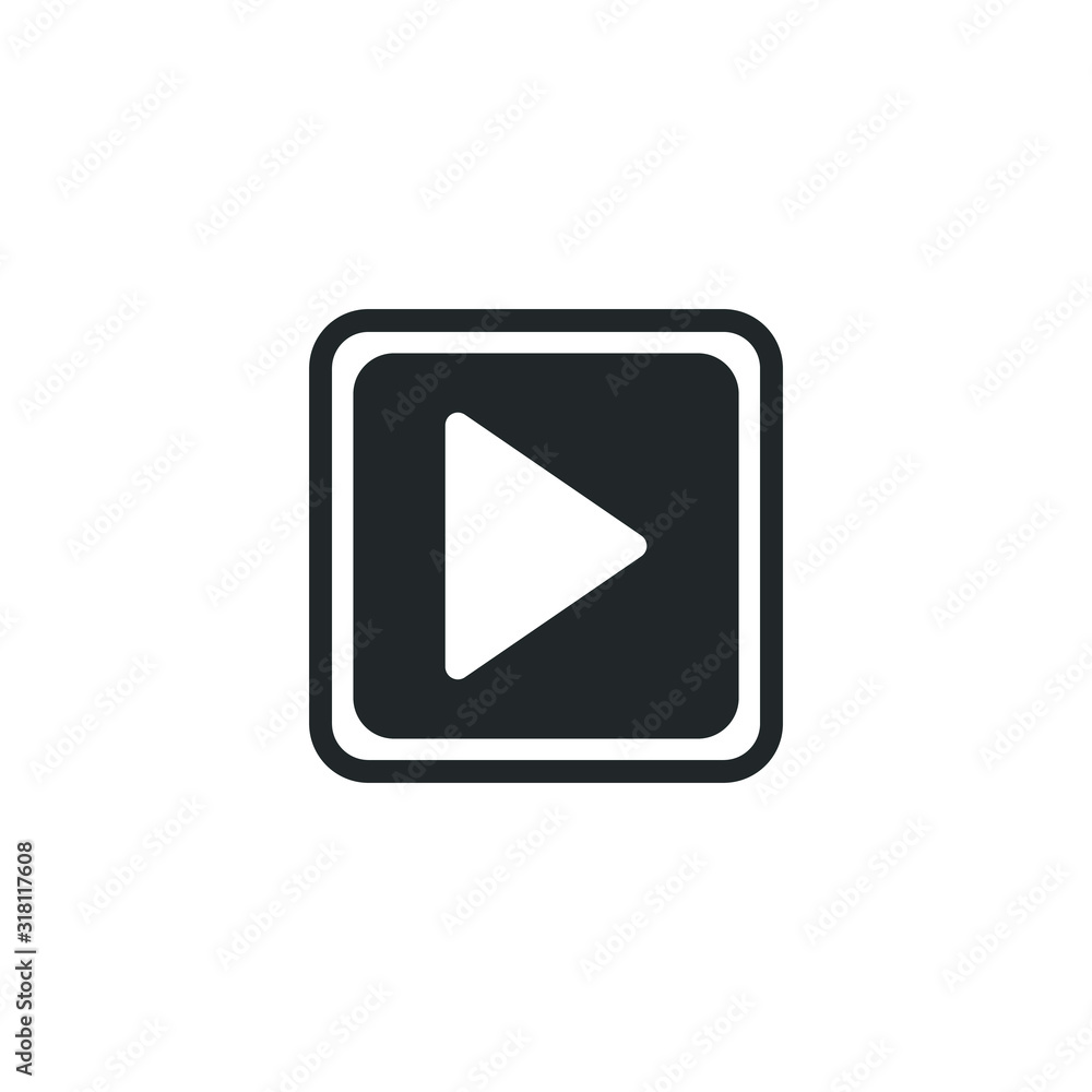 Poster play buttons icon template color editable. play buttons symbol vector sign isolated on white background illustration for graphic and web design.