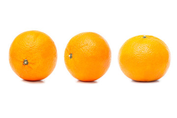 Fresh orange fruit isolated on white background