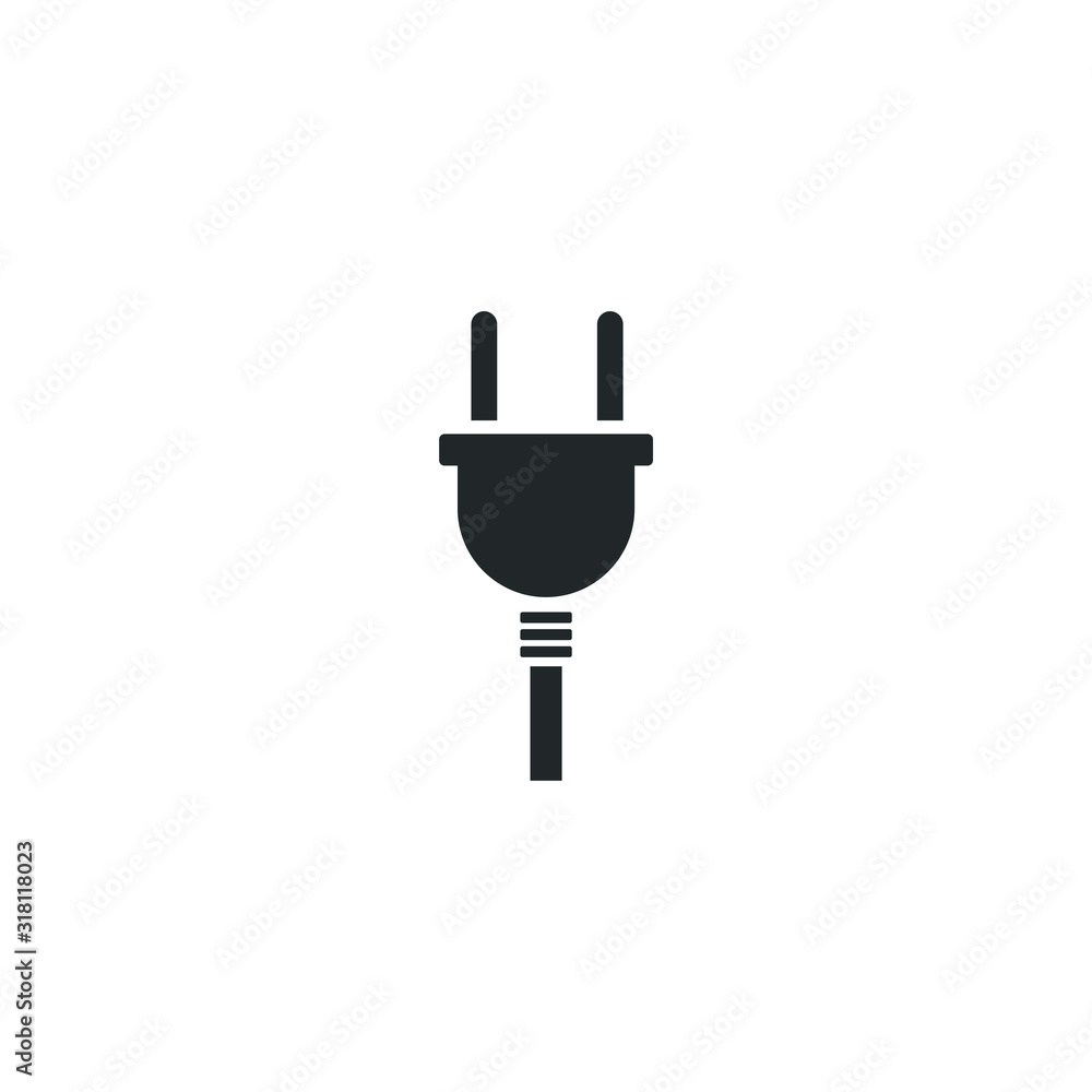Aufkleber electric plug icon template color editable. electric plug symbol vector sign isolated on white backg