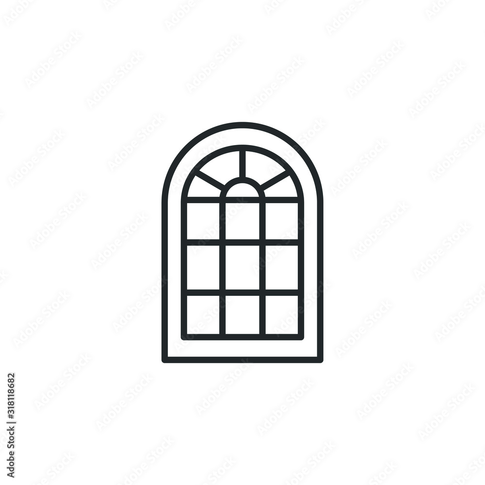 Aufkleber window icon template color editable. visa, document, arrival. windows symbol vector sign isolated on