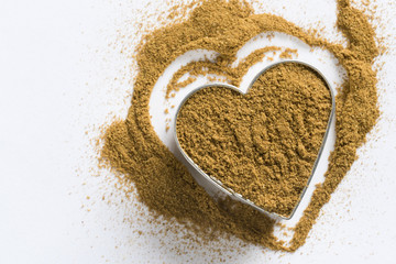 Ground Jalapeño Pepper in a Heart Shape