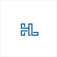 HL logo initial letter design template vector