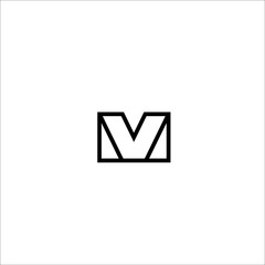 Obraz premium MV M V Logo Design Modern Vector