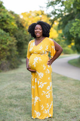 Portrait of a beautiful African American Pregnant Woman