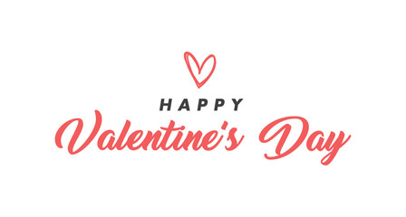 Valentine's day lettering design. Calligraphic love text with hearts. 