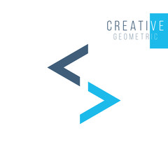 Arrows left right logo design template. direction flat business icon of company identity symbol concept. Stock Vector illustration isolated on green background.