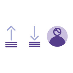 Obraz premium Basic user interface icon set outline include control, option, switch, toggle, remove, garbage, delete, bin, trash, arrow, upload,transfer,cloud,download,help,fag,support,question,warning,caution