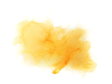 yellow watercolor background. art hand paint