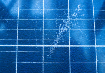 Solar Panels Broken by Lightning Strike Close up