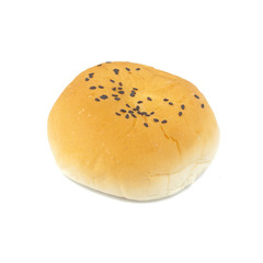 Fresh Homemade Sesame bun. Bread and Bakery Products Isolated on White background