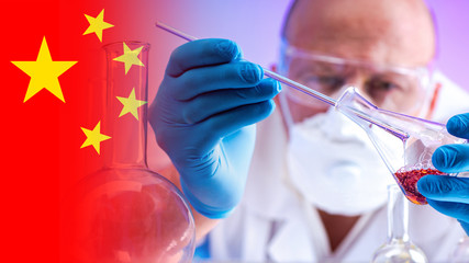 Chemical laboratory. Concept - dishes for the laboratory. safe work in a chemical lab. Laboratory...