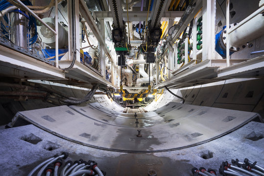 Subway tunnel under construction