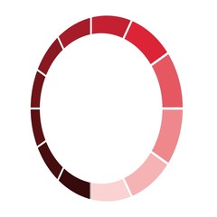 Wheel business chart 3D icon. Isometric style