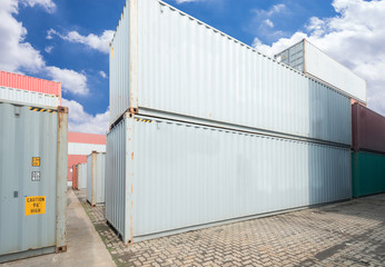 Fototapeta premium Stack of Cargo Containers at the docks