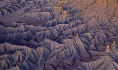beautifully vibrant organic texture in dramatic desert badlands