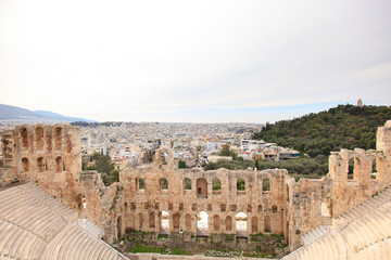 Fototapeta na wymiar ギリシャ-イロド・アティコス音楽堂から見える街並み- 