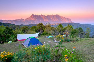 View point from Doi Mae Taman mountain on morning, Chiangmai, Thailand