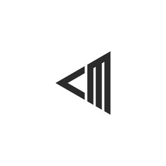 CM initial logo design template vector