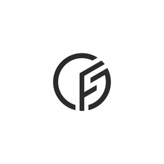 Letter gf logo design