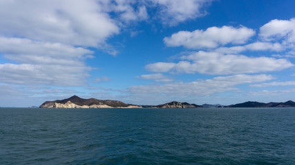 beautiful sea view and clouds take on ship