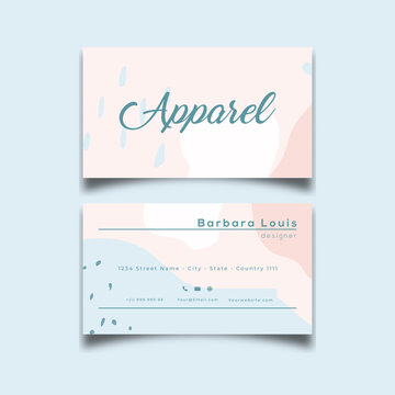 Simple Apparel Pink Business Card Minimalist Template