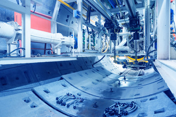 Subway tunnel under construction