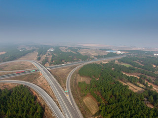 Fototapeta premium Aerial photography bird-eye view of City