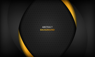 Black and orange corporate background. Texture with dark metal pattern. Vector illustration.