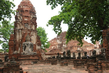 世界遺産　タイランド　アユタヤ遺跡　ワット・マハータート