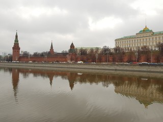Towers and walls of the Moscow Kremlin