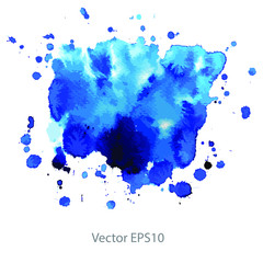 blue watercolor background. vector background