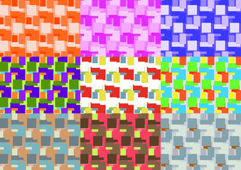 abstract mosaic background with squares, background set