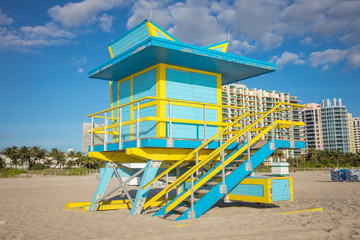 Lifeguard booth in Miami Beach