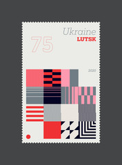Postage Stamp Vector Mockup Design