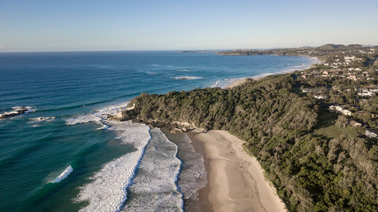 Drone shot of coastline in Australia